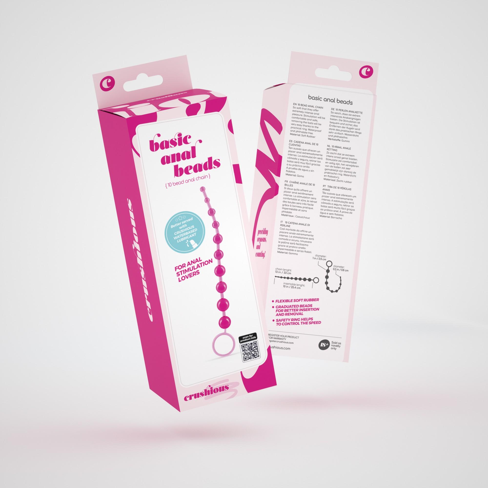 10 Bead Anal Chain Crushious Pink