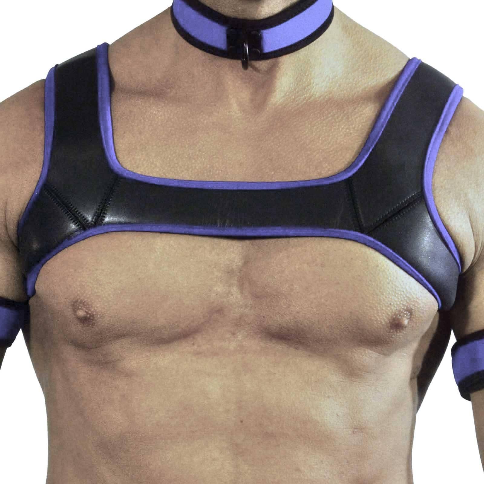 Rude Rider Neoprene Harness Black/Purple, L size