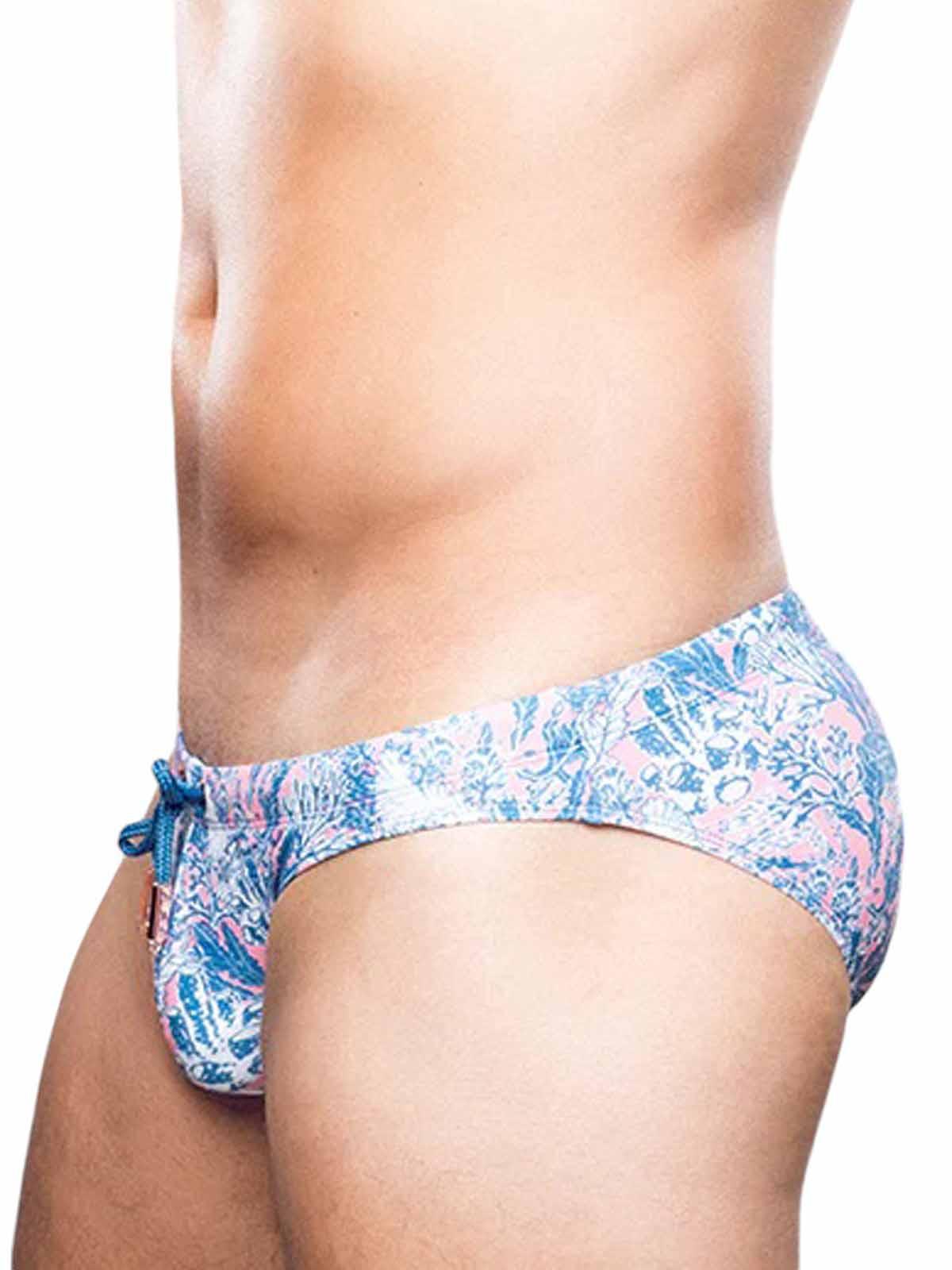 2Eros Print Swim Briefs V20 Swimwear Coral Teal - Size: L