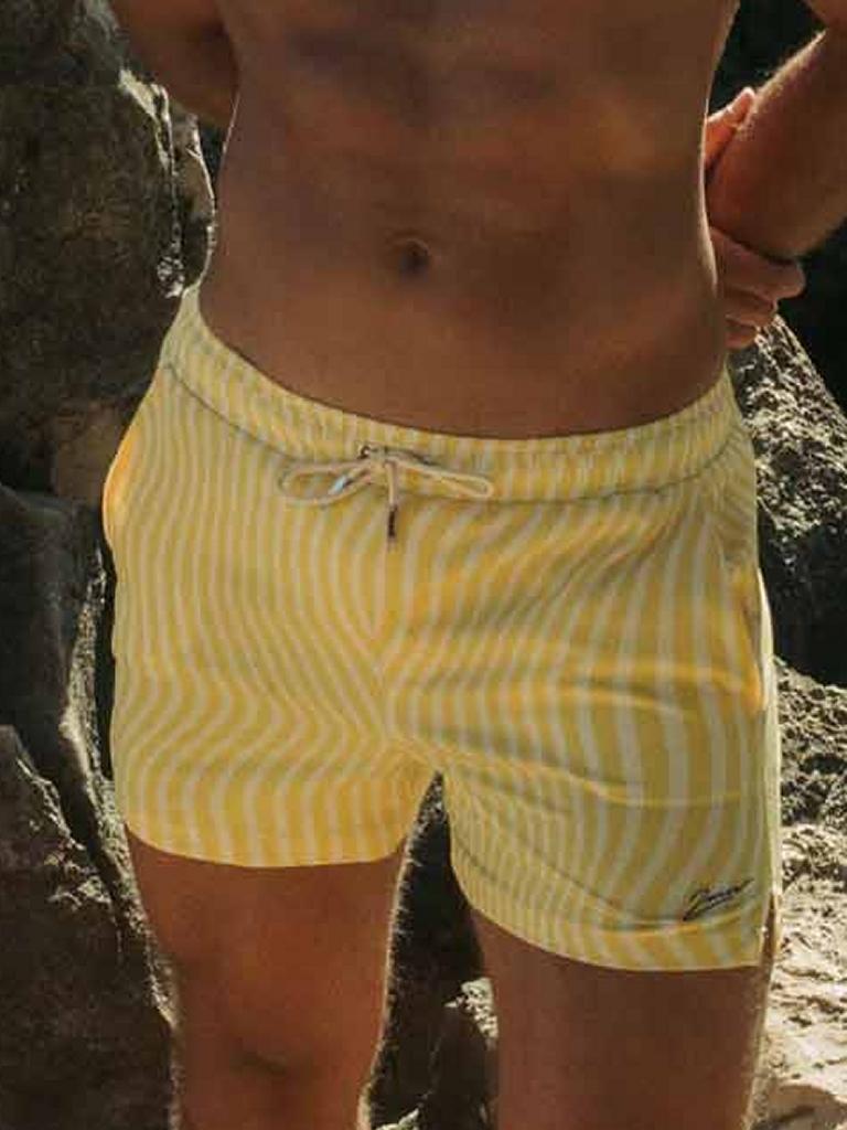 2Eros S70 Byron Print Shorts Swimwear Signature Yellow - Size: L