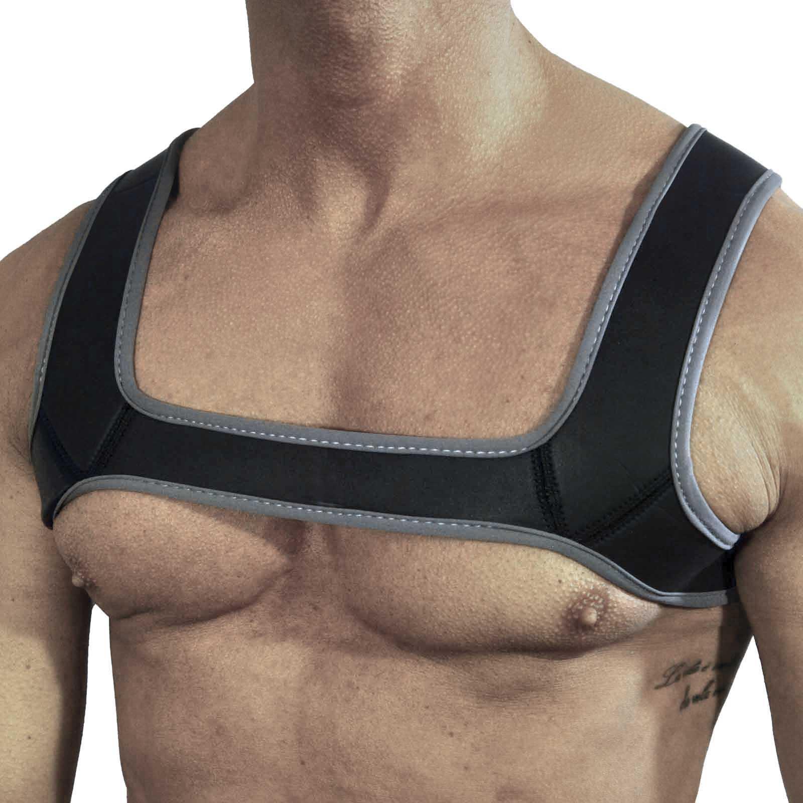 RudeRider Neoprene Harness Black/Grey, M size