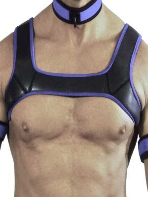 RudeRider Neoprene Harness Black/Blue, L size