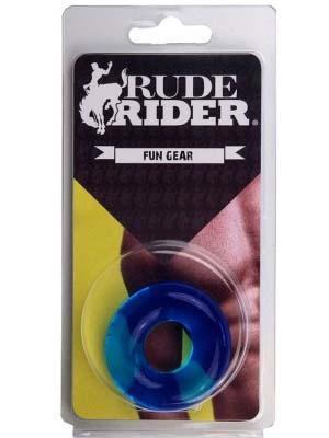 RudeRider Fat Stretchy Cock Ring Jelly Blue