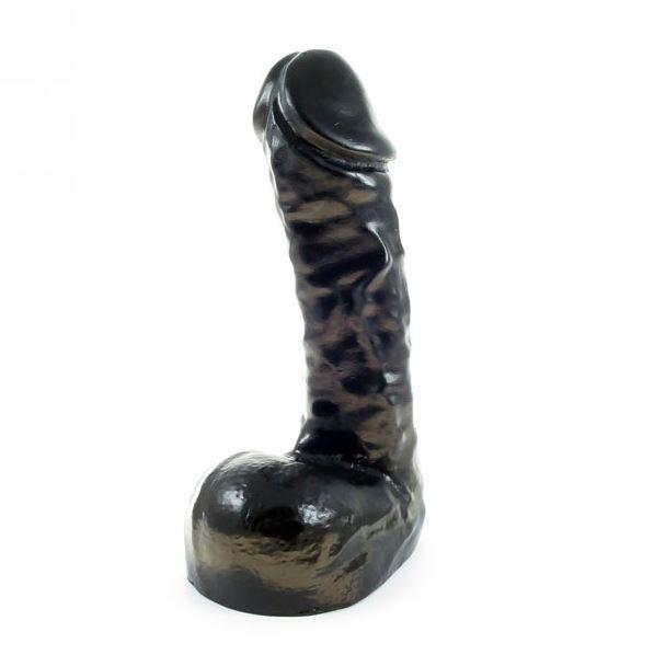 All Black Dildo Patrick, 19 cm