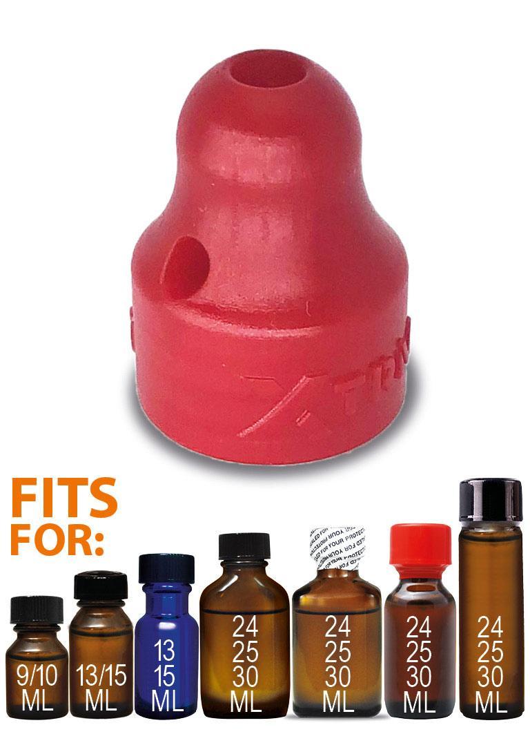 XTRM Small Solo, Poppers Inhaler for Most Bottles, Red, Ø 2 cm (0,8 in)