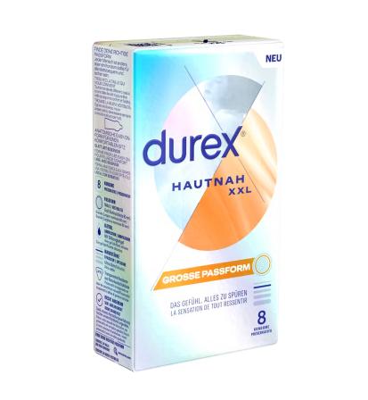 Durex Hautnah XXL Condoms 8 pcs, Extra Thin, Ø 60 mm