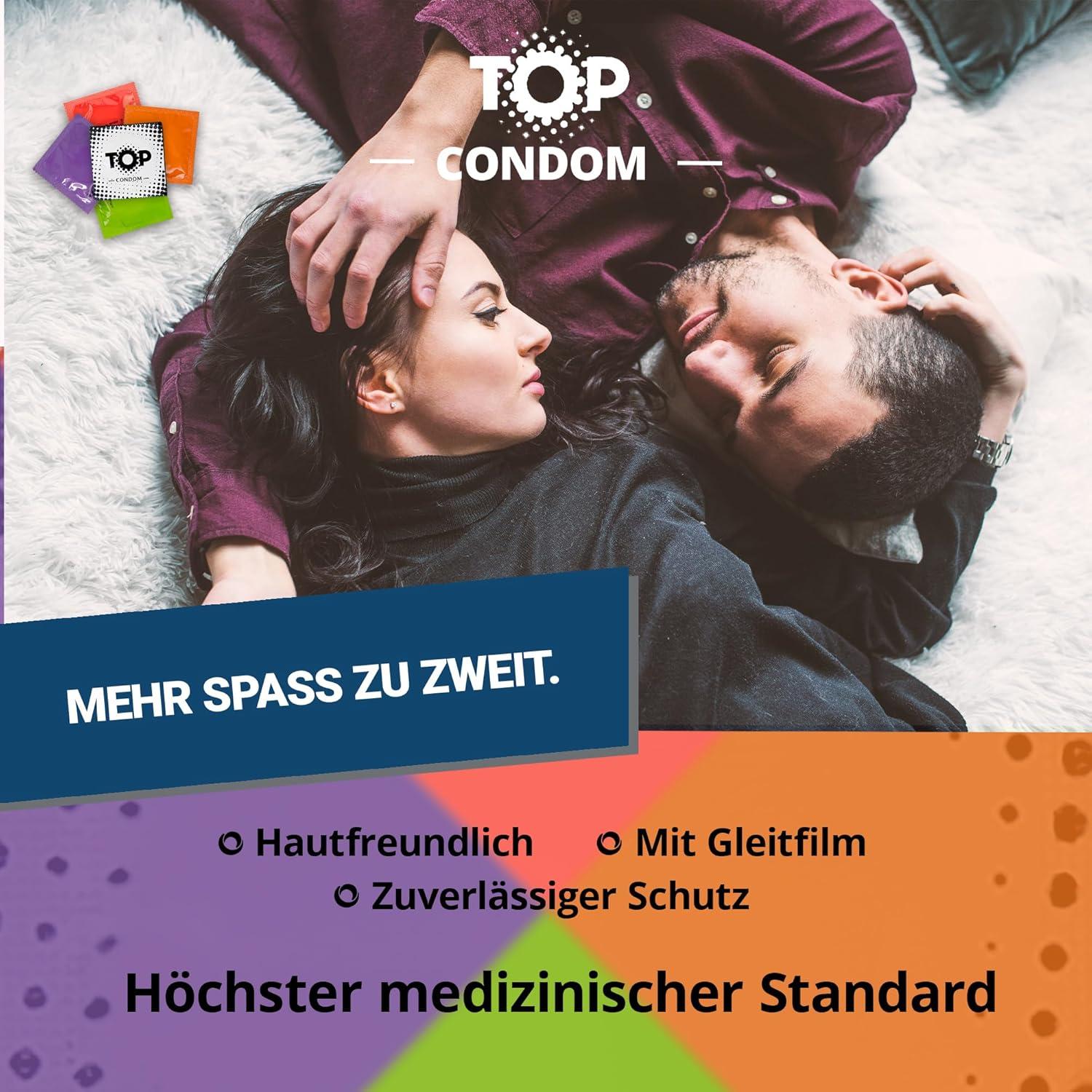 TOP Condoms Fruity Mix: Fruity Basket - Sweet and Tingly Fun, Packs of 100