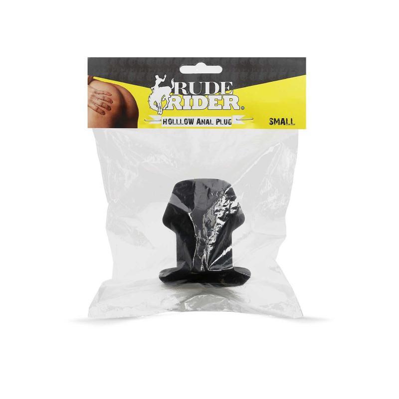 Rude Rider Hollow Anal Plug Small Black