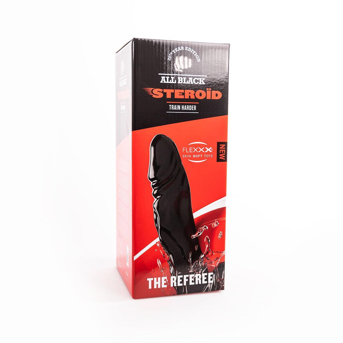 All Black Steroid The Referee Dildo, 46 cm