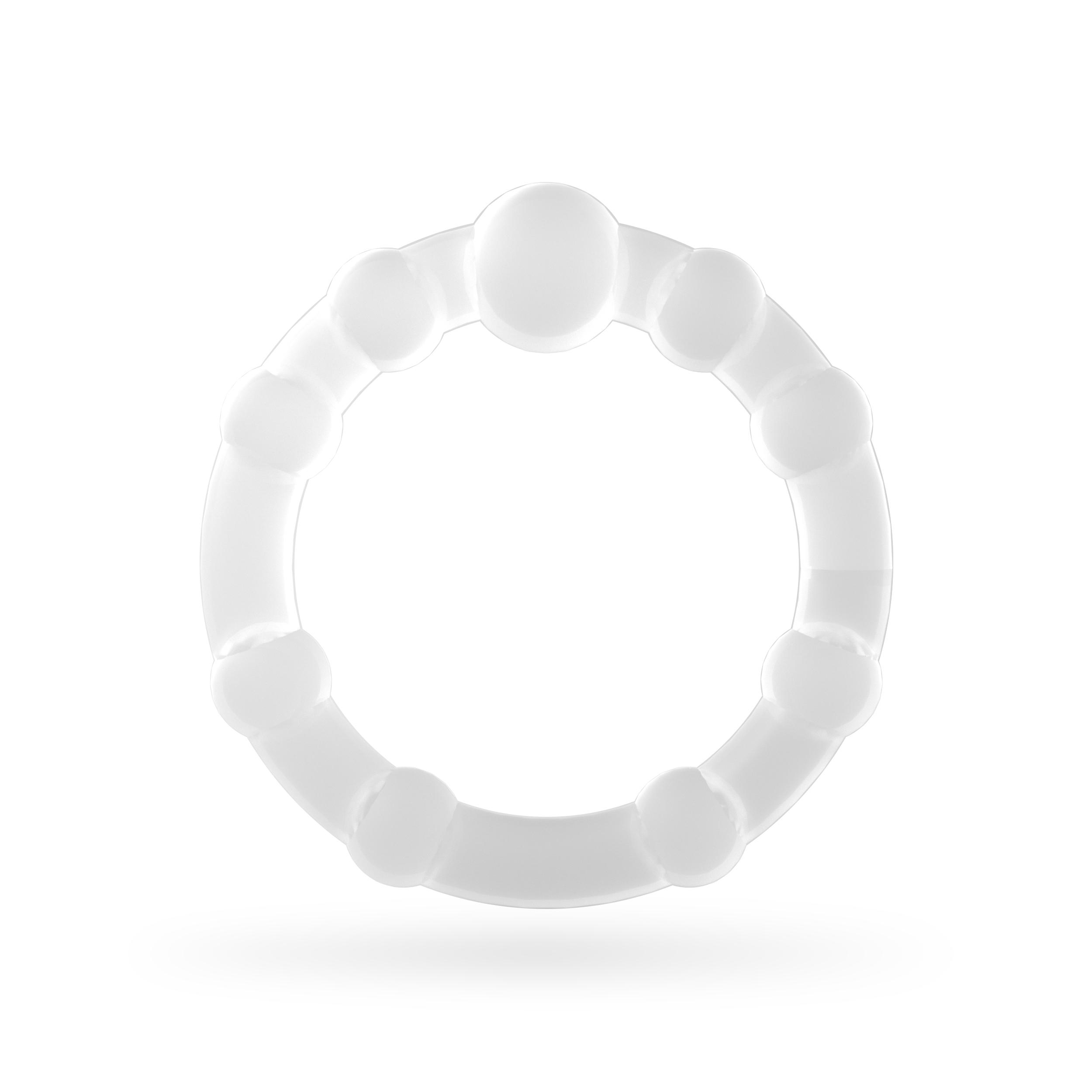 Triple Bead Cockring Set Clear Crushious