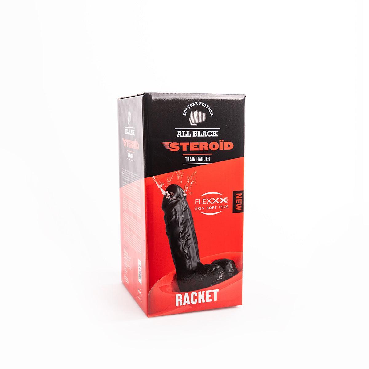 All Black Steroid Racket Dildo, 35 cm
