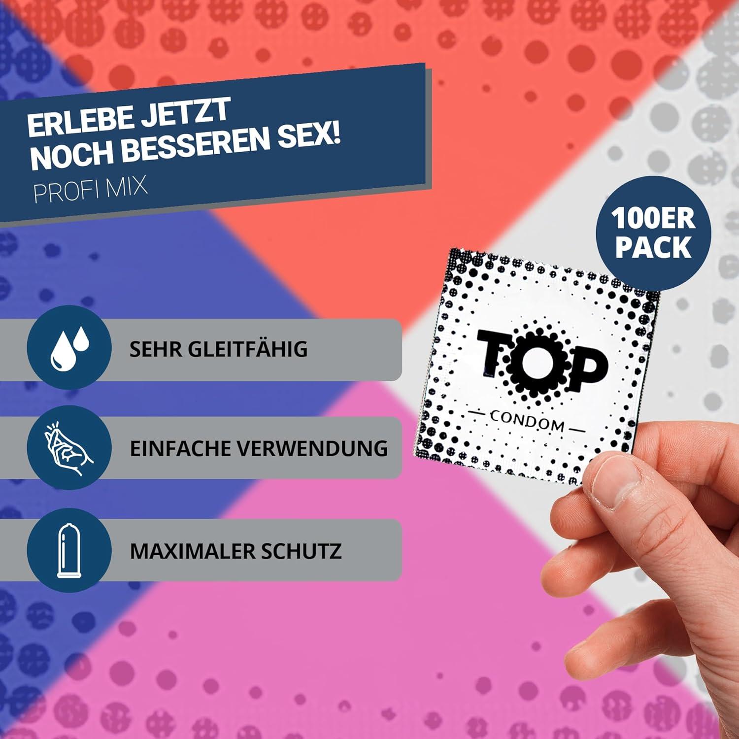 TOP Condoms Profi Mix: All Star-Pack - Variety of pleasure, Packs of 100