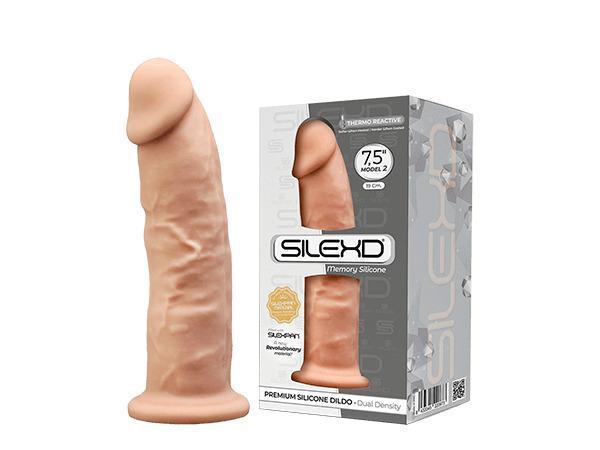 SILEXD Premium Silicone Dildo Model 2, 19,2 cm, Light skin