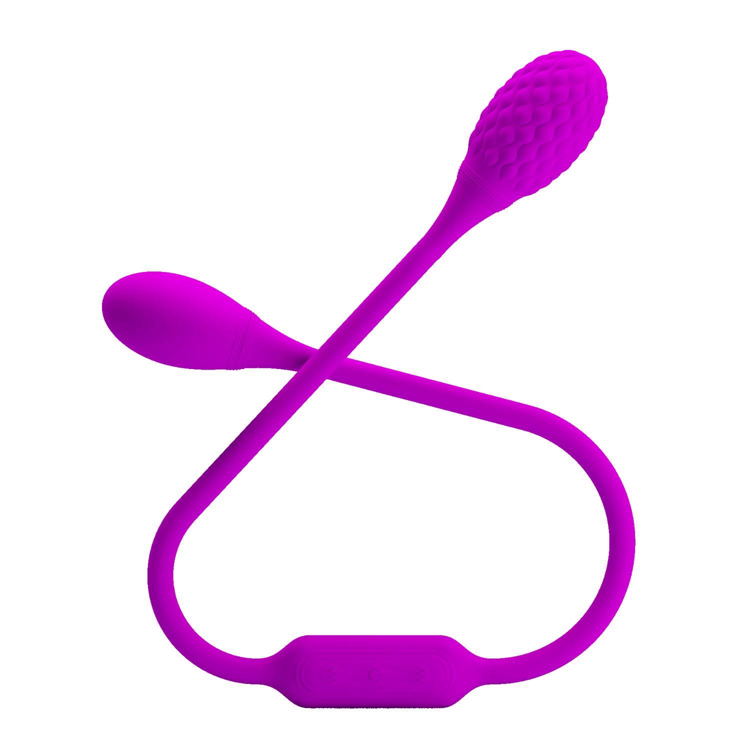 PRETTY LOVE - Dream Lover'S Whip, Double ended vibrator, indepentely buttons control, rechargeable, silicone material, waterproof ?:35mm   ?:32mm L:655mm
