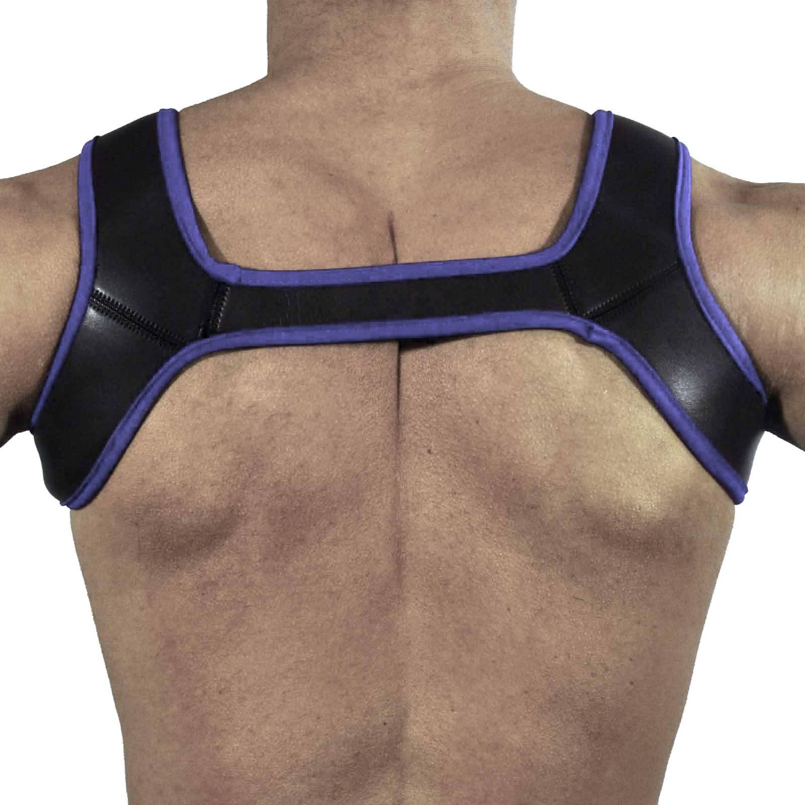Rude Rider Neoprene Harness Black/Purple, L size