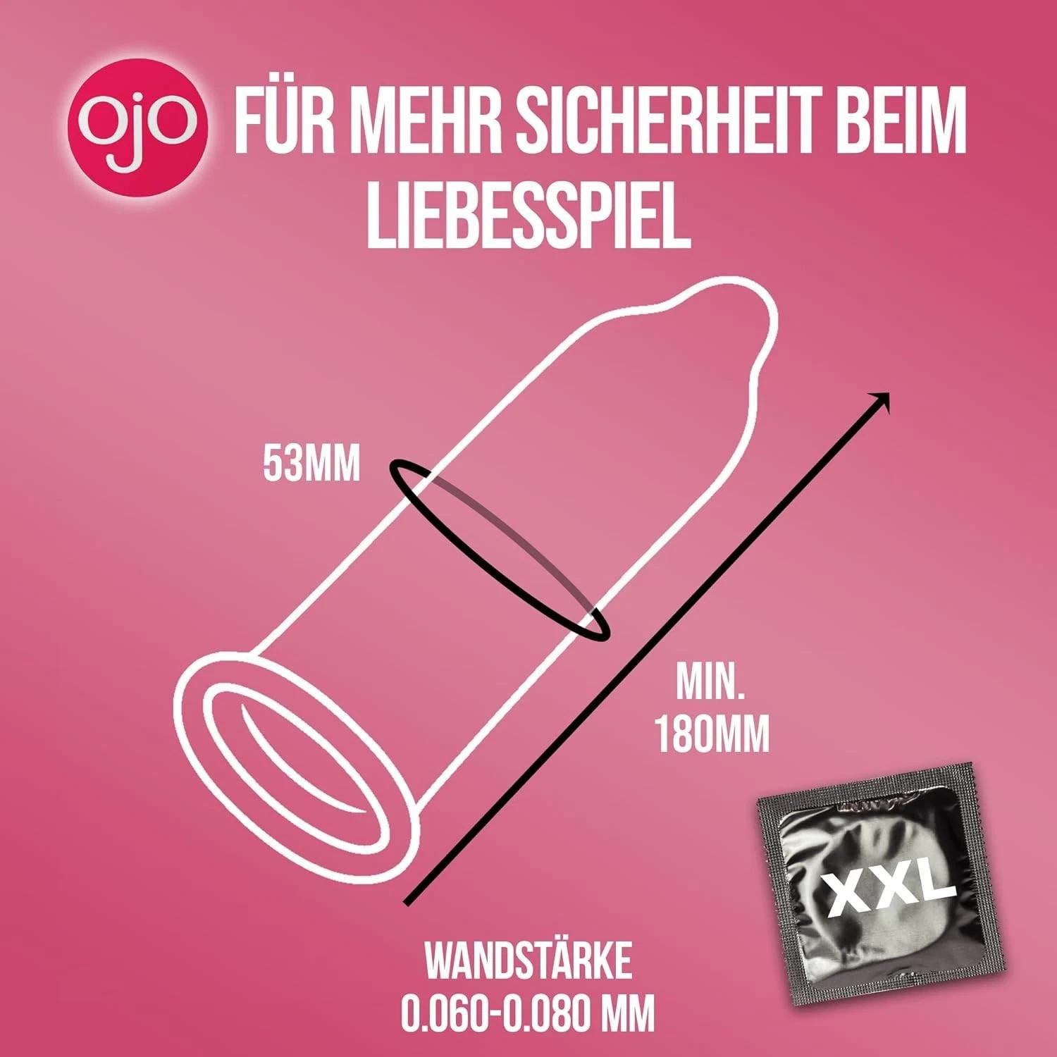 OJO XXL Condoms: MaxFit XL, Packs of 100