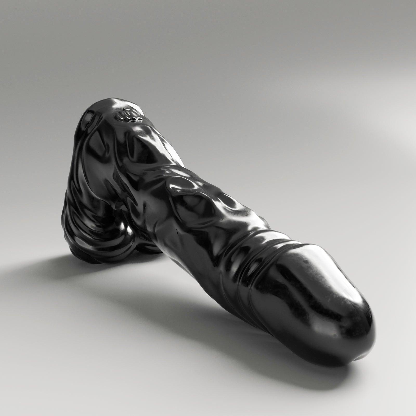 All Black Steroid The Referee Dildo, 46 cm