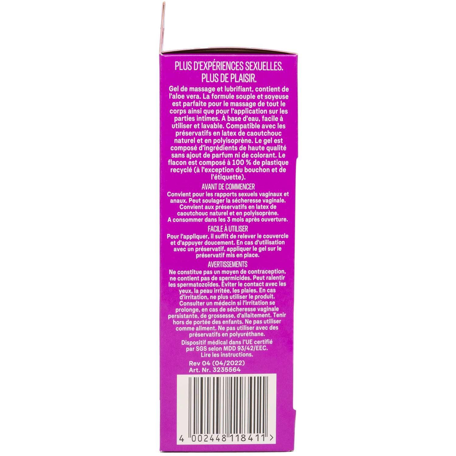Durex 2 in 1, Massage & Lubricant with Aloe Vera, Water Based, 200 ml