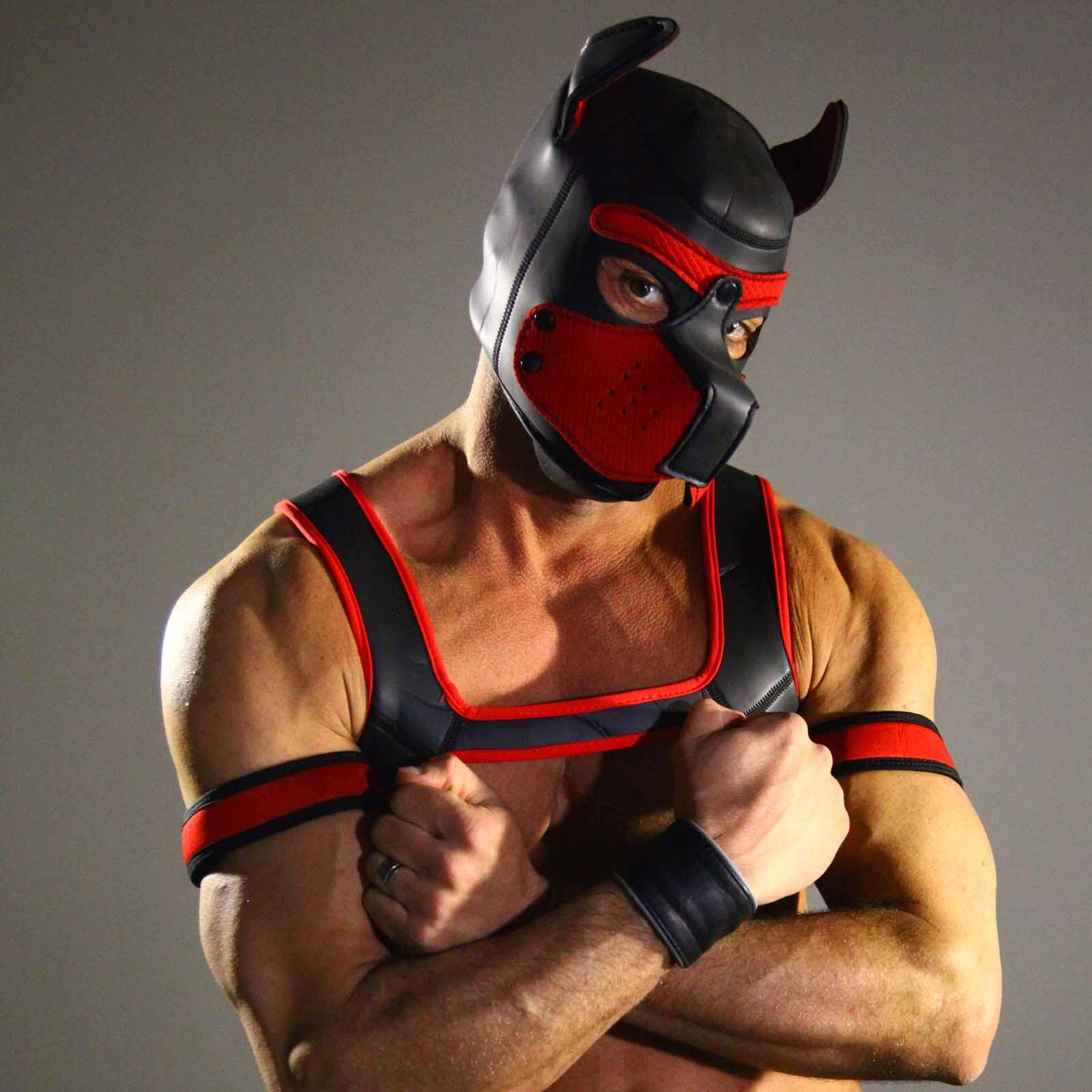 Rude Rider Neoprene Harness Black/Red, M size