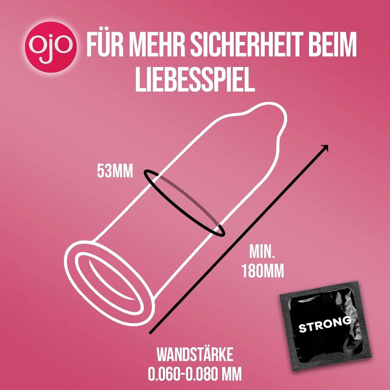 OJO Strong Condoms: Iron Grip, Packs of 100