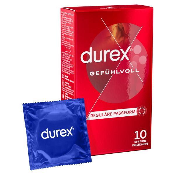 Durex Gefühlvoll Condoms 10pcs, Extra Moist, 56mm