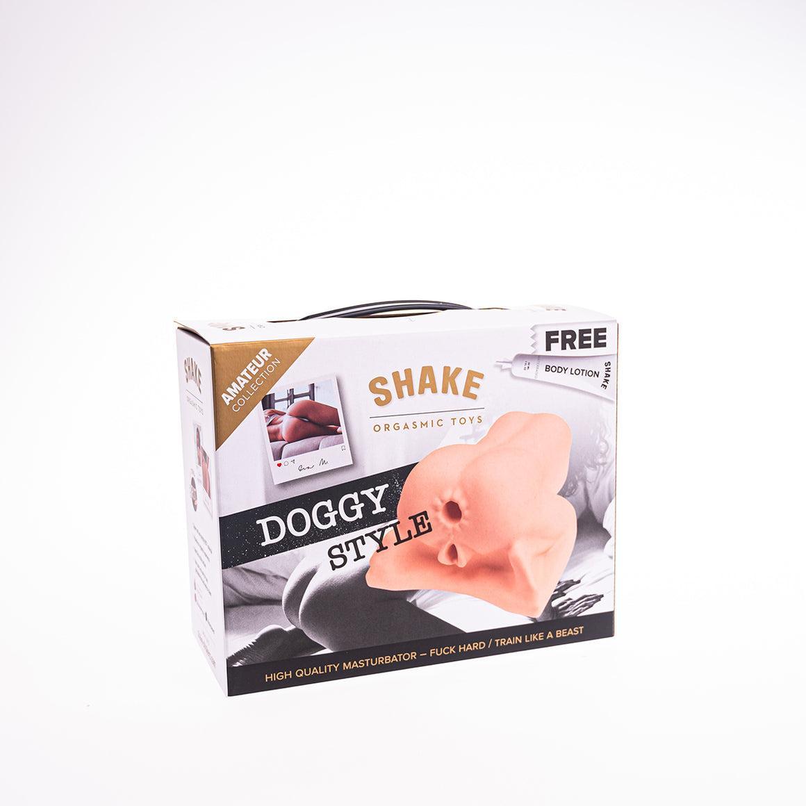 Shake Tiny Case: Doggy Style Masturbator, 19 cm, Flesh