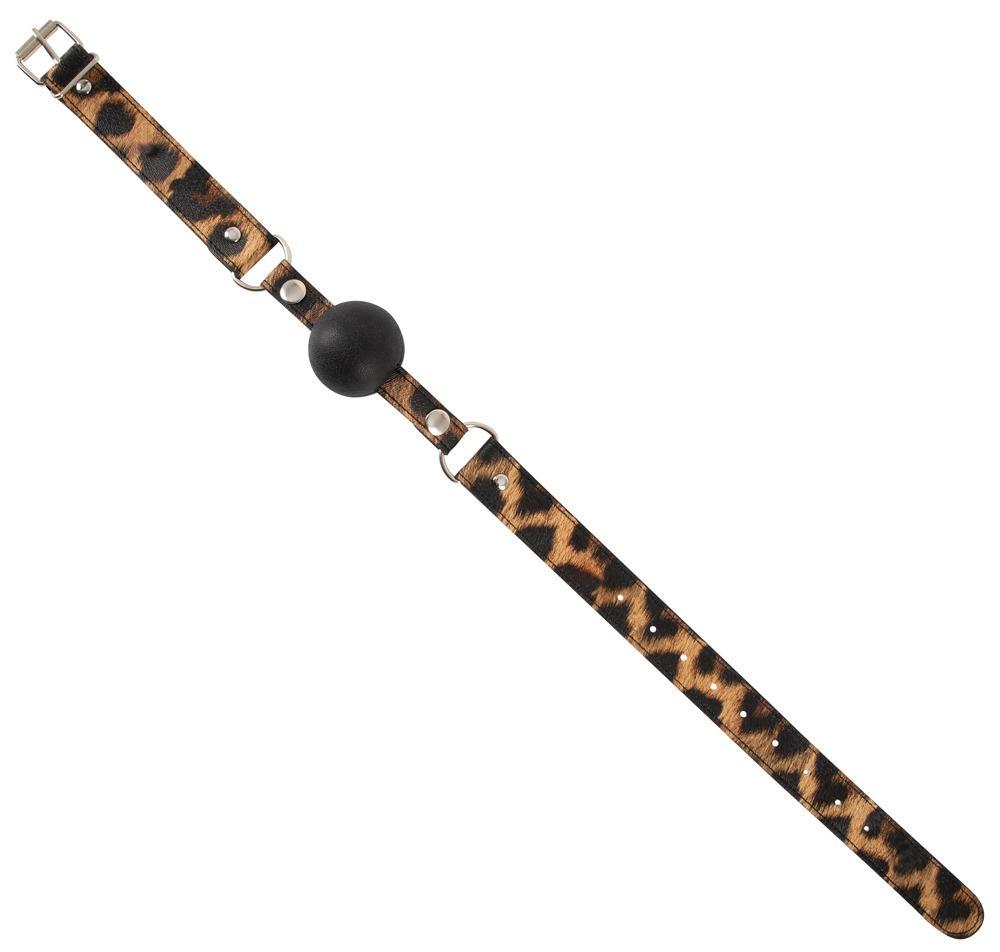 Excellent Power Silicone Gag Ball, leopard print