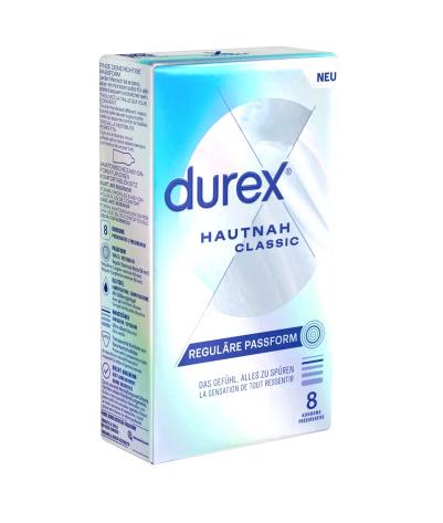 Durex Hautnah Extra Feucht Condoms 8 pcs, Extra Moist, Ø 56 mm