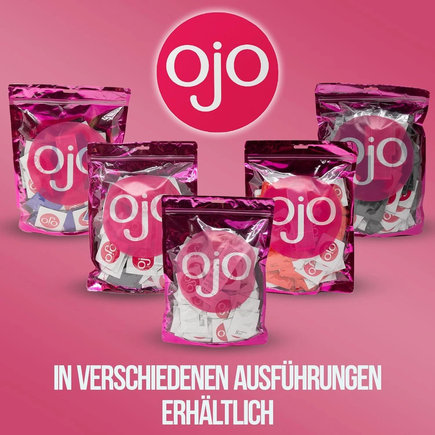 OJO Red Condoms: Strawberry Rush, Packs of 100