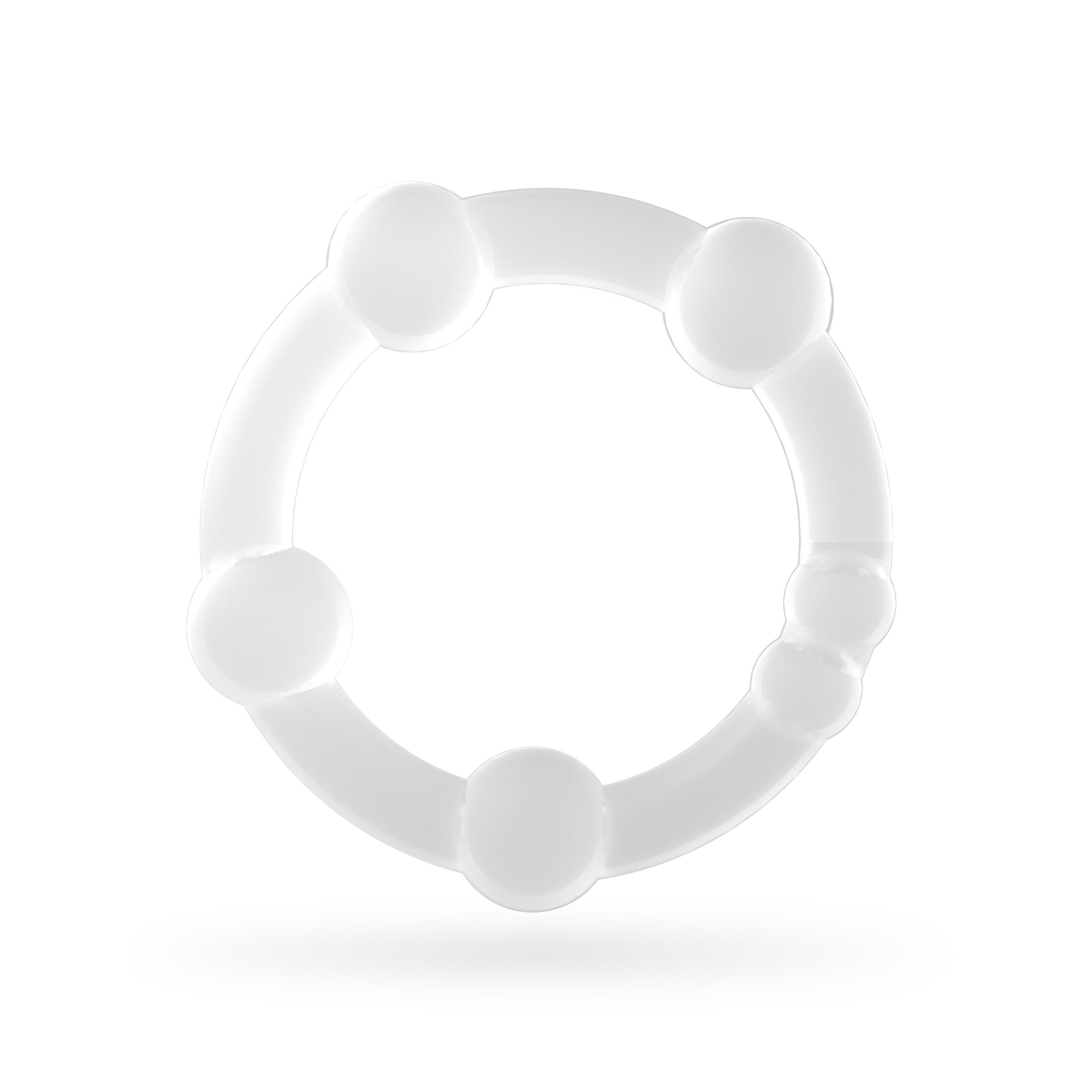 Triple Bead Cockring Set Clear Crushious
