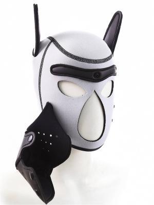 RudeRider Neoprene Puppy Hood White/Black, L size