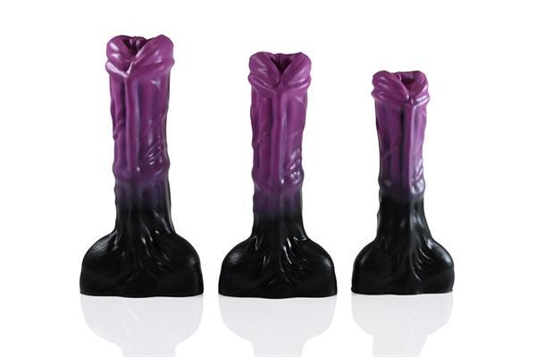 HellHound Trojan Dildo Small, 22 cm, Black & Purple