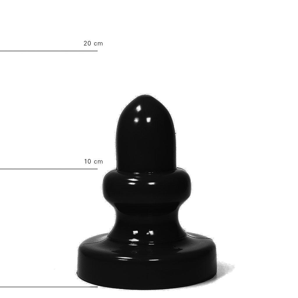All Black Butt Plug Plunger, 17 cm